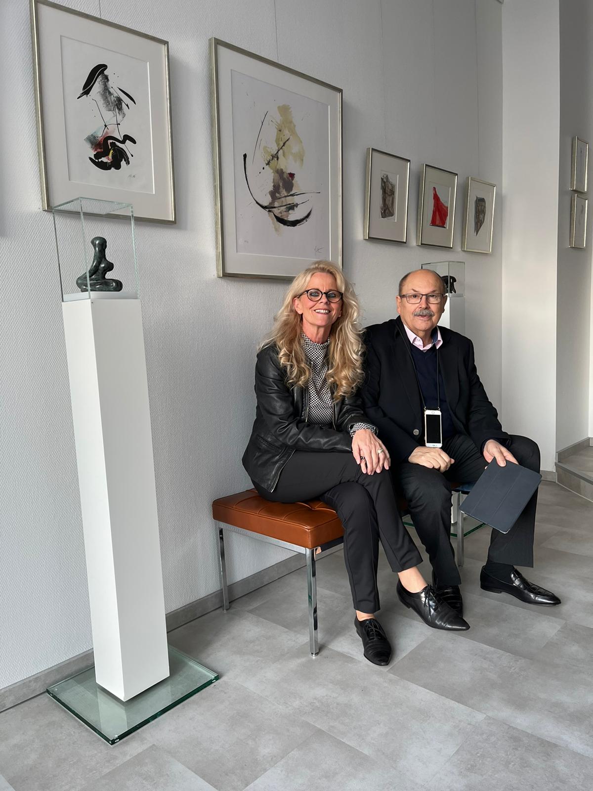 Kathrin Hartung und Günther Rothe in der Galerie
